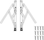 Universal Window Hinge Kit - Pair of 10 Inch Stainless Steel Window Stay Double