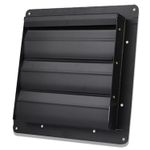 Black Metal Gravity Louvre Grille Flap Air Vent Shutter Industrial Commercial