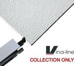 White Sandtone Sandy textured Ceiling Tiles and White Grid Per 5m2 Complete Kit 