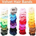 20-50 Pack Hair Scrunchies Velvet Scrunchy Bobbles Elastic Hair Bands Holder UK