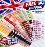 Semi Cured Wraps Fast Gel Nail Sticker Soild Nail Gel Wraps Adhesive Full Cover