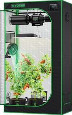 VIVOSUN S326 Grow Tent, 90x50x160cm High Reflective Mylar for Indoor Plant