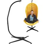 Large Heavy Duty Garden Hammock C-stand Hanging Swing Egg Chair Frame with Base