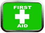 First Aid  2oz Silver Tobacco Tin , Storage Box . Pill Unit 