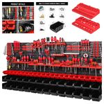 Wall Mounted Tool Peg Board Set Garage Storage Bins Workshop Rack Shed Organiser