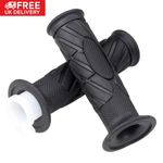 Universal Motorbike Motorcycle Rubber Handlebar Hand Grips Ends Bar 7/8'' 22mm
