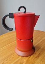 Vintage Bialetti Bia 2 Red Espresso Moka Pot (1980s)