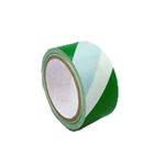 Floor Marking Safety Tape, Green/White, 59', 1 Roll