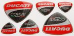 Ducati Corse Carbon Design 3d Gel Decals Stickers Set Of 6 1st Class Post New