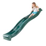 2.2m Children's Slide Green Wavy Water Slide 8ft with Garden Hose Nozzle