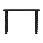 Solid Wood Spindle Linear Console Black Artisan Furniture Display Piece