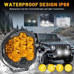 1/2Pcs 7 Inch LED Work Light Bar Spot Pods Driving Fog Offroad 4WD SUV ATV 50W 