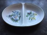 1980s Royal Worcester Herbs Divided Vegetable Serving Dish
