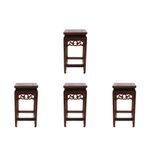 Multi Use Wood Planter Stand 4Pcs Reusable Flower Pot Holders for Living Room