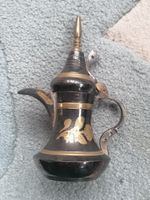 SMALL (APPROX 12CM TALL) ARABIC METAL COFFEE POT (ORNAMENTAL/DECORATIVE)