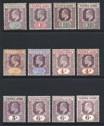 Sierra Leone 1904-5 ½d-6d SG86-94 Mint Cat £100