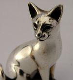 PRETTY STERLING SILVER CAT FIGURE LONDON 1997  ANIMAL 13g