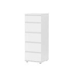 Nova Matt white 5 Drawer Chest of drawers (H)1065mm (W)400mm (D)400mm