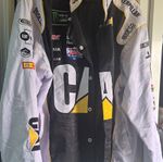 VintageNASCAR Caterpillar CAT Racing Jacket Black/ offWhite Size Large
