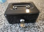 Small,  Black,  Metal, Key Lock Box. L 15 X W 12 X D 7cm.