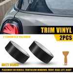 Black Glossy Wrap Vinyl Tape for Car Window Trim Door Protection 2/4/5/10 cm