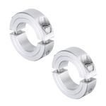 2pcs Double Split Shaft Collar 1" Bore, Aluminum Clamping Collar, 1-3/4" OD