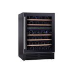 Hoover 46 Bottle Capacity Dual Zone Freestanding Wine Cooler - Black HWCB60UK/N