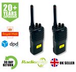 ICOM IC-F25 UHF 4 WATT WALKIE TALKIE TWO WAY RADIOS x 2 *FREE EARPIECES*