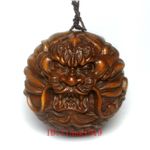 Old Chinese boxwood hand carved loong Dragon statue netsuke Gift Collection 45mm
