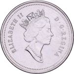[#638372] Canada, Elizabeth II, 5 Cents, 1996, Royal Canadian Mint, Copper - Nick