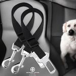 2 Pack Pet Dog Seat Belt Adjustable Travel Car Safety Harnesses Lead Restraint