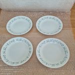 4x Vintage Corelle Country Cottage Pattern  7"  Side Cake Plates Made In USA