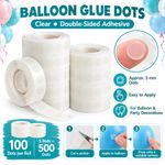 100 - 500 Adhesive Dots Tape DIY Balloon Double Sided Glue Sticky Dots Sticker