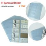 10 holders/Sheet A4 Business Card Holder Punched Pocket Wallets - Card Holder