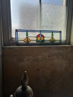 antique stained glass window