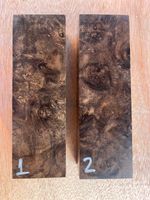 BLACK WALNUT BURL knife tool handle / scales STABILISED CLEAR RESIN #1-8