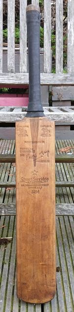 Vintage Cricket Bat Peter May Signed Autograph Stuart Surridge & Co junior size