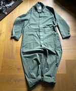 Vintage khaki green overall Size 58 heavy Cotton With Pockets Unisex