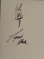 Comic Lewis Black Hand Drawn & Signed Sketch Art Anger Character From Inside Out