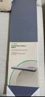 Homebase Grey Floating Wall Shelf H3.8 × W90 × D24cm, 1 Shelf