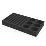 Foam Cup Plate + Glass Mug Holder Storage Black Caravan Motorhome VW Campervan