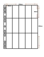 200 x POLYPROPYLENE A4 CIGARETTE CARD SLEEVES FOR MULTI MASTER - 15 POCKET