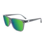 Knockaround Fast Lanes Sport Polarized Sunglasses Clear Grey/Green Moonshine