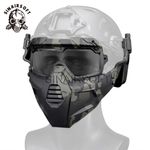 Tactical Half Fask Mask & Goggle Set Protective Mask For SF Fast Helmet Rail
