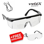 voltX CLASSIC Bifocal Reading Safety Glasses + Cord UV400 Lens