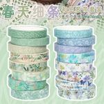 NEW 16 Rolls Washi Tape Set DIY Scrapbooking Paper Adhesive Craft Spring Flowers