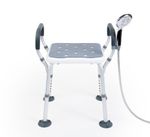 Shower Stool with Arms - Bathroom Mobility Aid Adjustable 200kg UKCA & CE Marked
