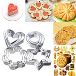12 Pcs Stainless Steel Cookie Cutter Mould Set For Baking Cake Decorating DIY UK