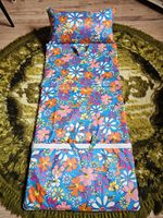 Vintage Foldable Vinyl Folding Beach Mat With Inflatable Headrest Pillow
