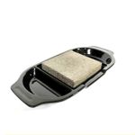 Steak Stone Cooking Set - 16cm Lava Rock Stone Black Ceramic Plate Metal Tray